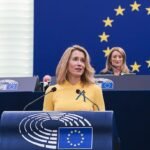 Η Ύπατη Εκπρόσωπος της Ε.Ε. Κάγια Κάλας σε ομιλία της.